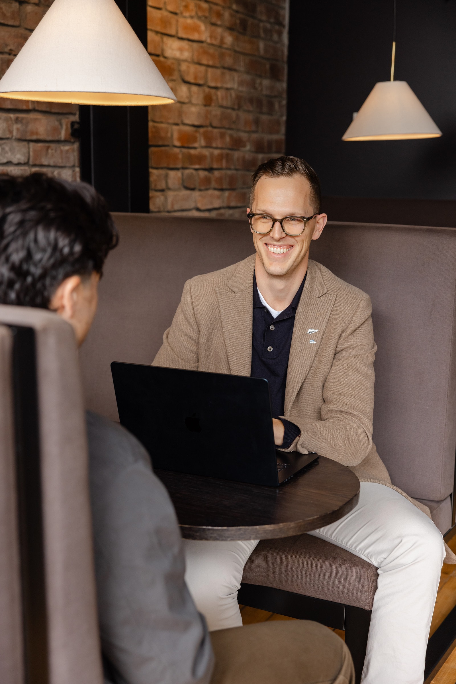Rick Parry, Certified Financial Planner, in conversation with a client